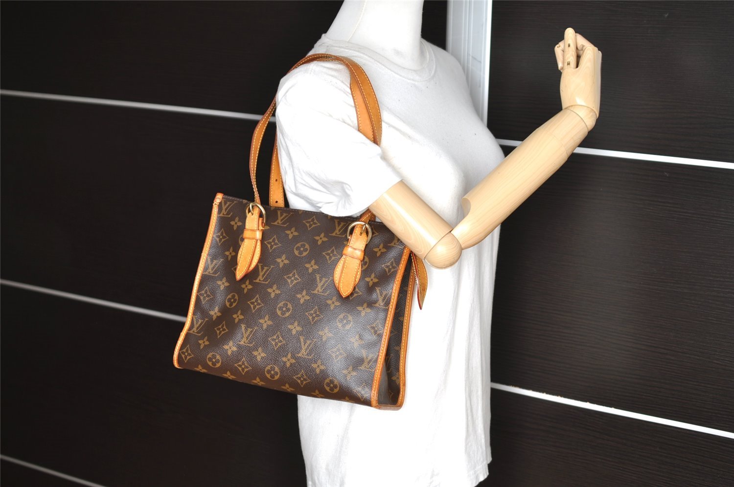 Authentic Louis Vuitton Monogram Popincourt Haut Shoulder Bag M40007 LV 7858I