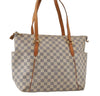 Authentic Louis Vuitton Damier Azur Totally MM Tote Bag N51262 LV 7859I