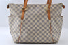 Authentic Louis Vuitton Damier Azur Totally MM Tote Bag N51262 LV 7859I