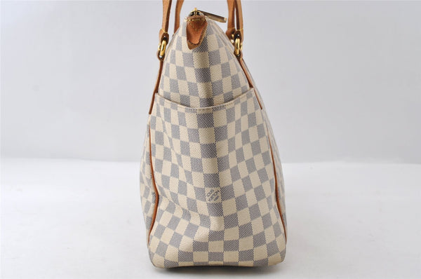 Authentic Louis Vuitton Damier Azur Totally MM Tote Bag N51262 LV 7859I