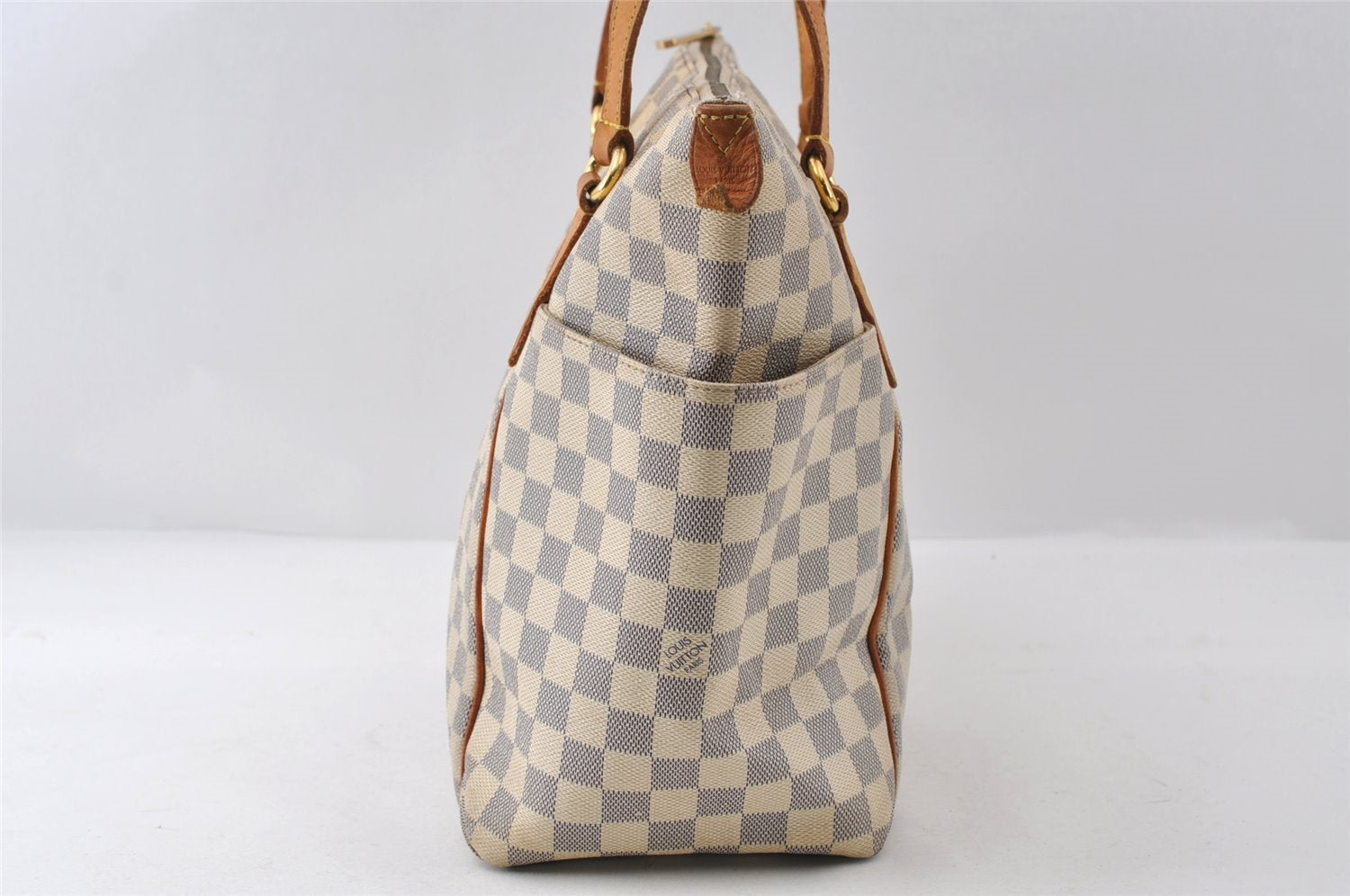 Authentic Louis Vuitton Damier Azur Totally MM Tote Bag N51262 LV 7859I