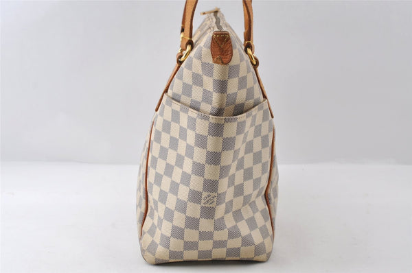 Authentic Louis Vuitton Damier Azur Totally MM Tote Bag N51262 LV 7859I