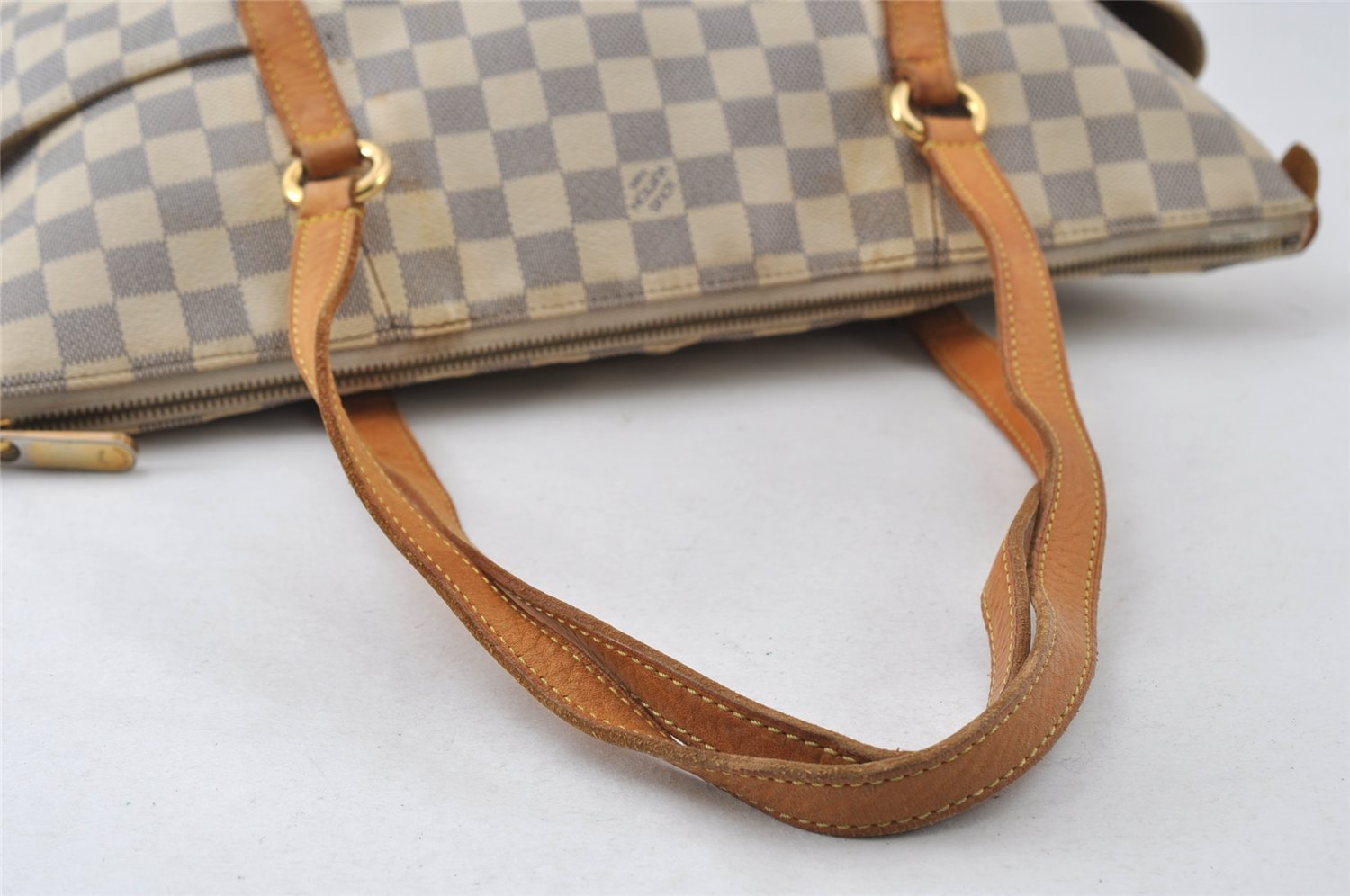 Authentic Louis Vuitton Damier Azur Totally MM Tote Bag N51262 LV 7859I