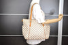 Authentic Louis Vuitton Damier Azur Totally MM Tote Bag N51262 LV 7859I