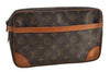 Authentic Louis Vuitton Monogram Compiegne 28 Clutch Hand Bag M51845 LV 7860I
