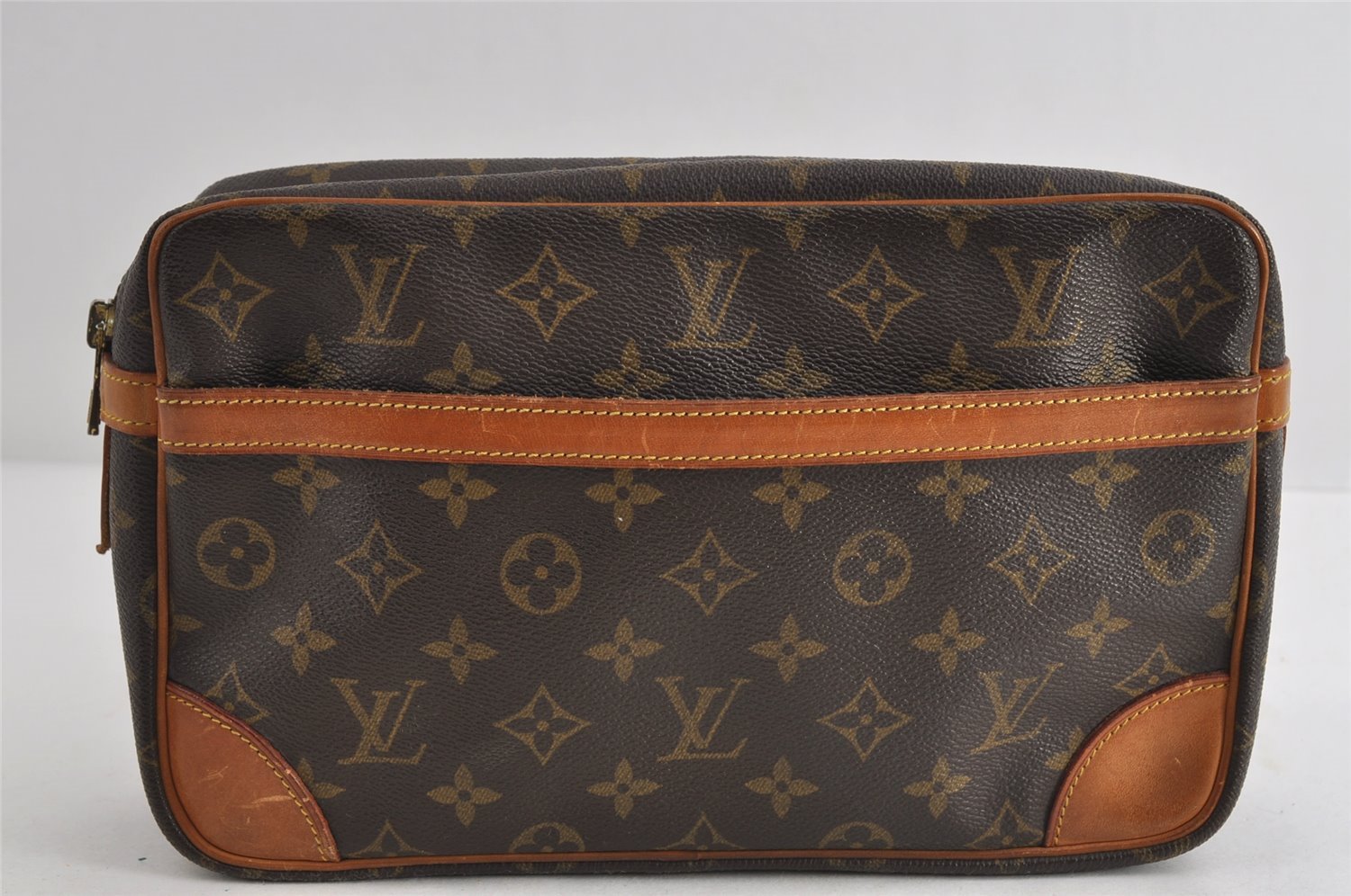 Authentic Louis Vuitton Monogram Compiegne 28 Clutch Hand Bag M51845 LV 7860I