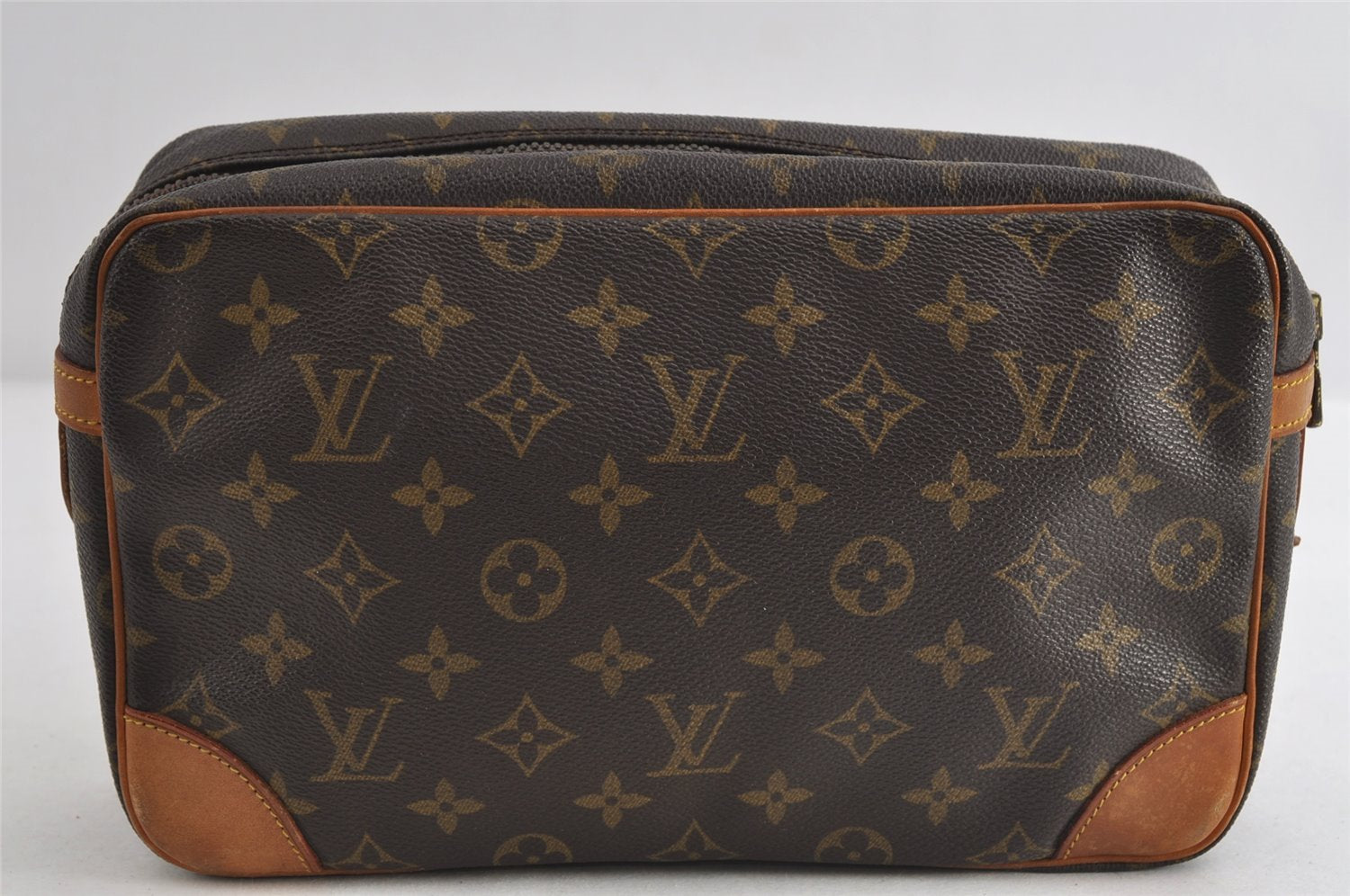 Authentic Louis Vuitton Monogram Compiegne 28 Clutch Hand Bag M51845 LV 7860I