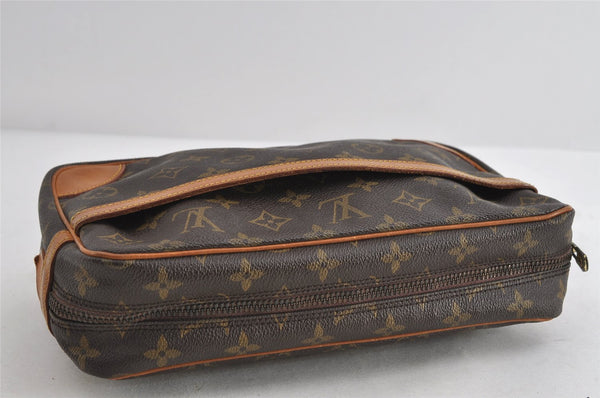 Authentic Louis Vuitton Monogram Compiegne 28 Clutch Hand Bag M51845 LV 7860I