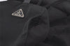 Authentic PRADA Vintage Nylon Tessuto Leather Backpack Black 7861I