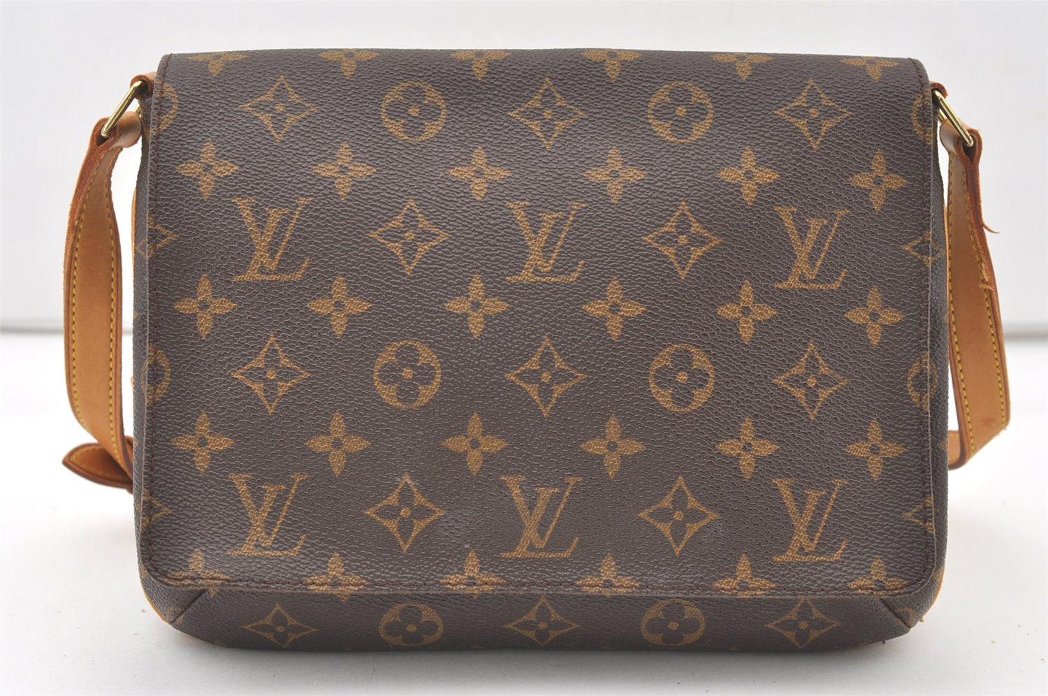 Authentic Louis Vuitton Monogram Musette Tango Shoulder Bag M51257 LV 7861J