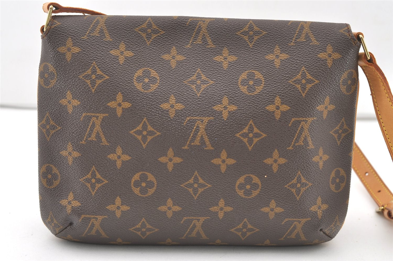 Authentic Louis Vuitton Monogram Musette Tango Shoulder Bag M51257 LV 7861J