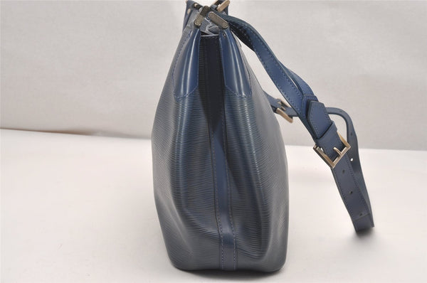 Authentic Louis Vuitton Epi Mandara MM Shoulder Cross Bag Blue M5889G LV 7863I