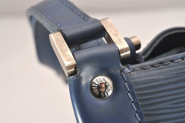 Authentic Louis Vuitton Epi Mandara MM Shoulder Cross Bag Blue M5889G LV 7863I