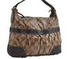 Authentic GUCCI GG Crystal Shoulder Tote Bag PVC Leather 223965 Brown 7864I