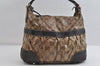 Authentic GUCCI GG Crystal Shoulder Tote Bag PVC Leather 223965 Brown 7864I