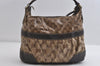 Authentic GUCCI GG Crystal Shoulder Tote Bag PVC Leather 223965 Brown 7864I