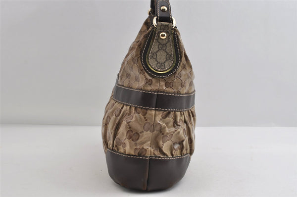 Authentic GUCCI GG Crystal Shoulder Tote Bag PVC Leather 223965 Brown 7864I