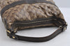 Authentic GUCCI GG Crystal Shoulder Tote Bag PVC Leather 223965 Brown 7864I
