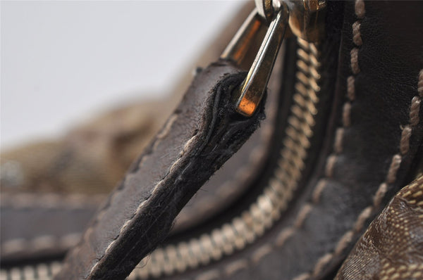 Authentic GUCCI GG Crystal Shoulder Tote Bag PVC Leather 223965 Brown 7864I