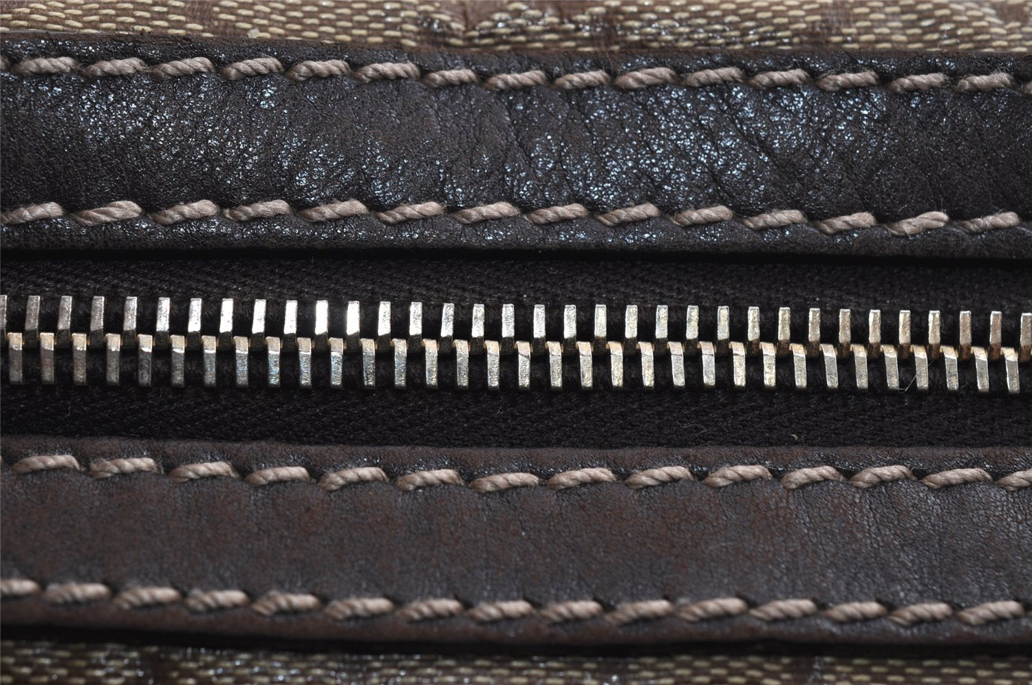 Authentic GUCCI GG Crystal Shoulder Tote Bag PVC Leather 223965 Brown 7864I