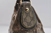 Authentic GUCCI GG Crystal Shoulder Tote Bag PVC Leather 223965 Brown 7864I