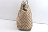 Authentic GUCCI Vintage Shoulder Tote Bag GG Canvas Leather 153213 Brown 7866J