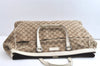 Authentic GUCCI Vintage Shoulder Tote Bag GG Canvas Leather 153213 Brown 7866J