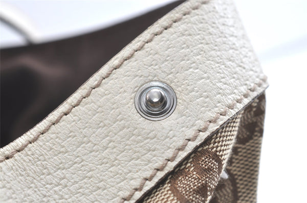 Authentic GUCCI Vintage Shoulder Tote Bag GG Canvas Leather 153213 Brown 7866J