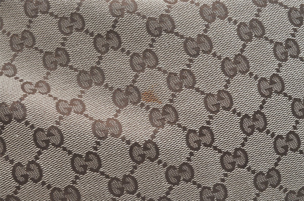 Authentic GUCCI Vintage Shoulder Tote Bag GG Canvas Leather 153213 Brown 7866J