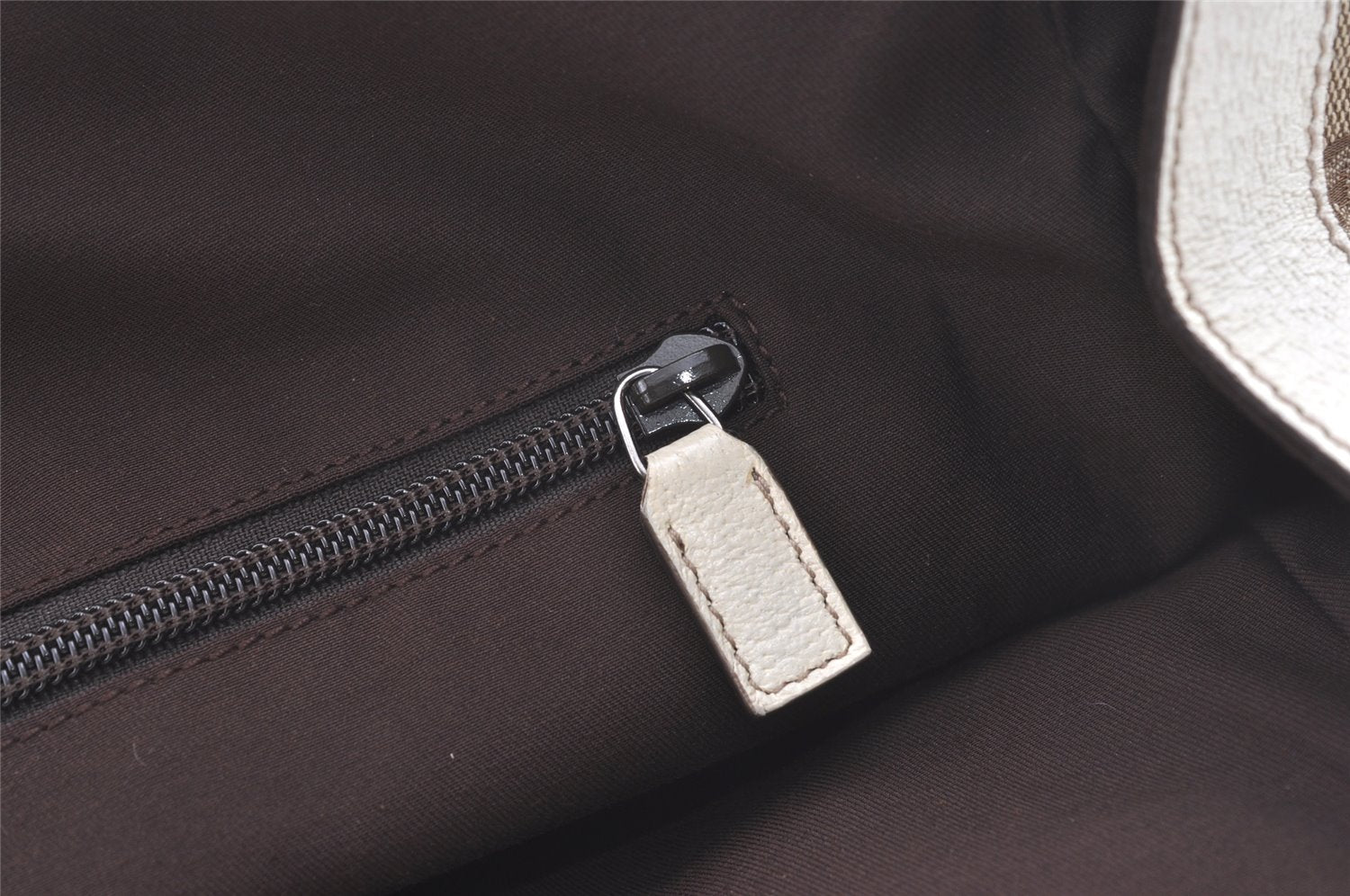 Authentic GUCCI Vintage Shoulder Tote Bag GG Canvas Leather 153213 Brown 7866J