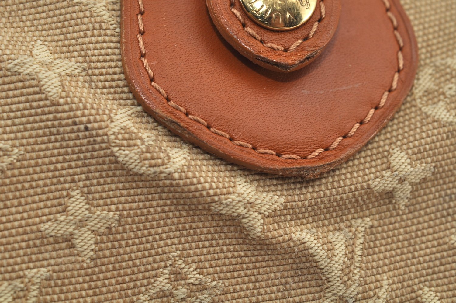 Auth Louis Vuitton Monogram Mini Sac Marie Kate Hand Bag Beige M92505 LV 7867F