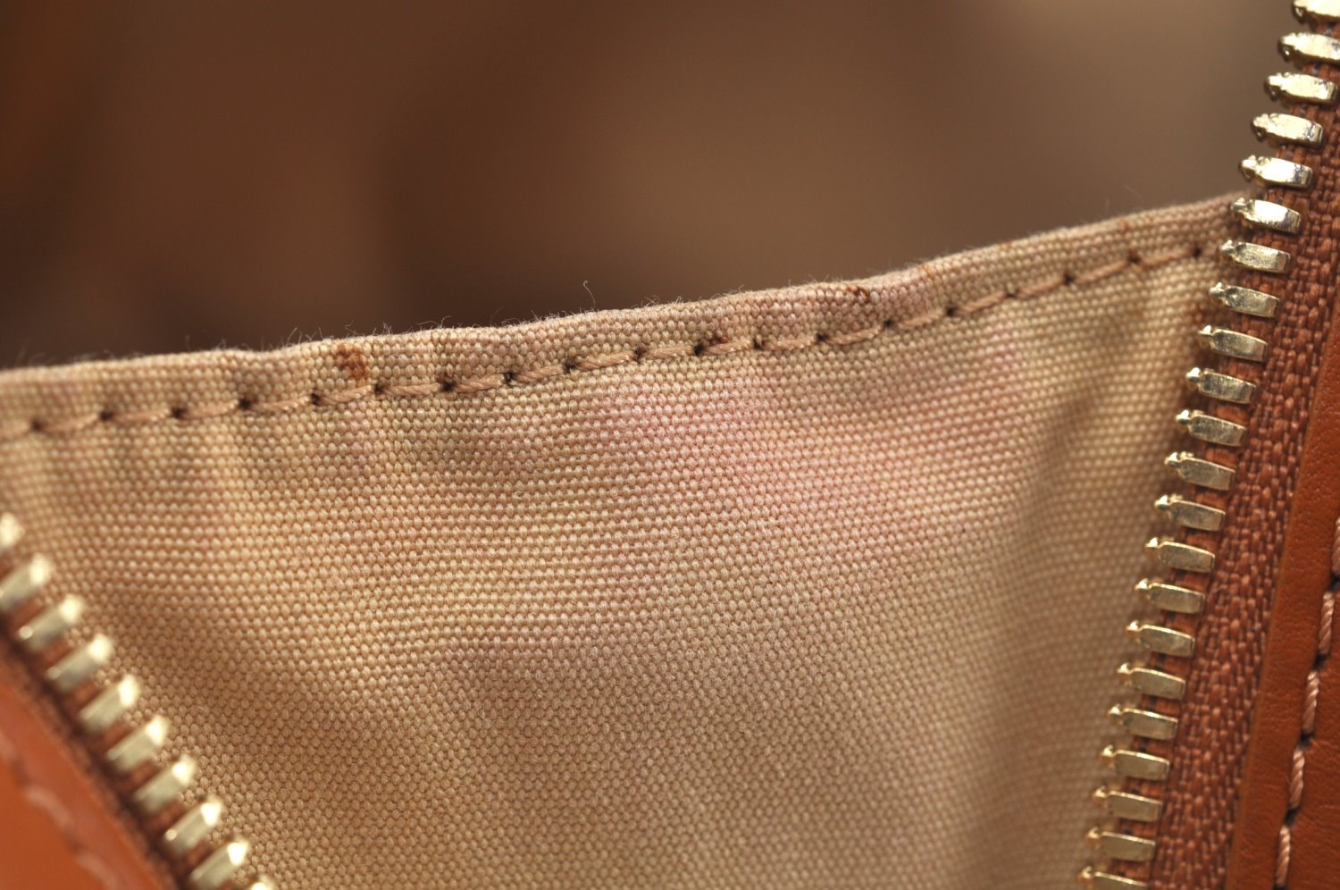 Auth Louis Vuitton Monogram Mini Sac Marie Kate Hand Bag Beige M92505 LV 7867F