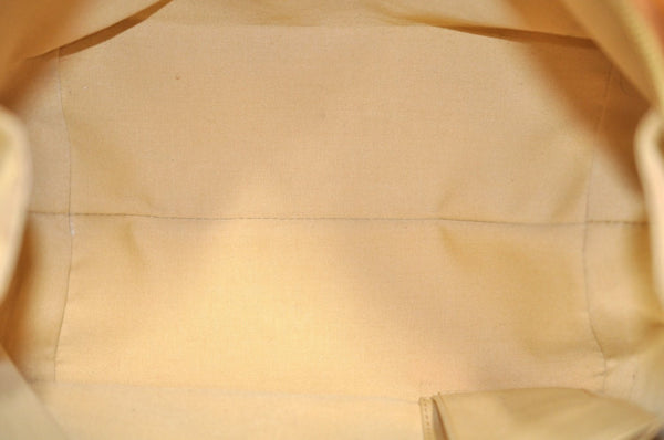 Auth Louis Vuitton Monogram Mini Sac Marie Kate Hand Bag Beige M92505 LV 7867F