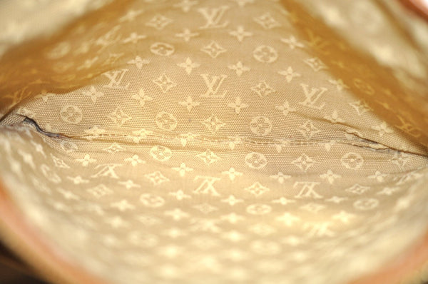 Auth Louis Vuitton Monogram Mini Sac Marie Kate Hand Bag Beige M92505 LV 7867F