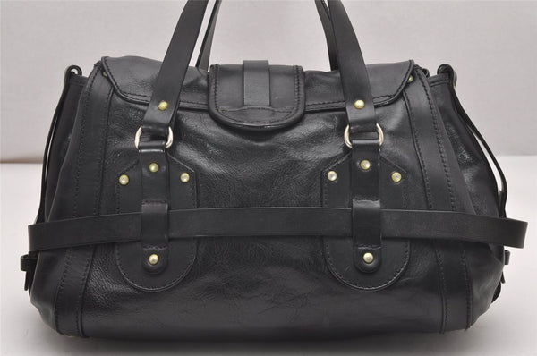 Authentic Chloe Kerala Vintage Tote Hand Bag Leather Black 7867I