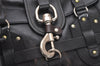 Authentic Chloe Kerala Vintage Tote Hand Bag Leather Black 7867I