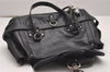 Authentic Chloe Kerala Vintage Tote Hand Bag Leather Black 7867I