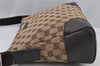 Authentic GUCCI Shoulder Cross Body Bag GG Canvas Leather 114273 Brown 7867J