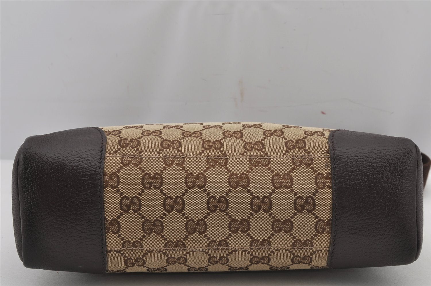 Authentic GUCCI Shoulder Cross Body Bag GG Canvas Leather 114273 Brown 7867J