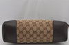 Authentic GUCCI Shoulder Cross Body Bag GG Canvas Leather 114273 Brown 7867J
