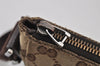 Authentic GUCCI Shoulder Cross Body Bag GG Canvas Leather 114273 Brown 7867J
