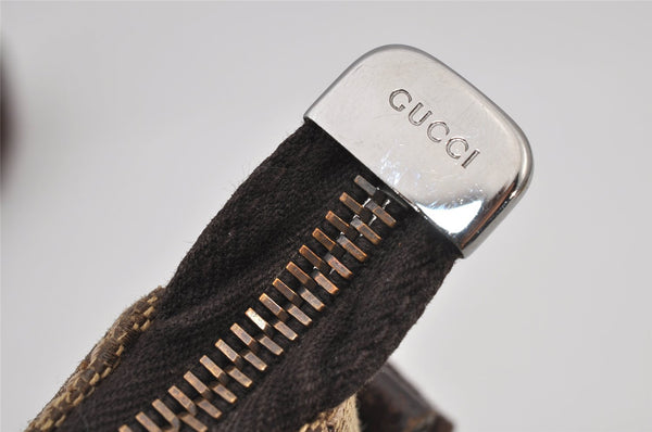 Authentic GUCCI Shoulder Cross Body Bag GG Canvas Leather 114273 Brown 7867J