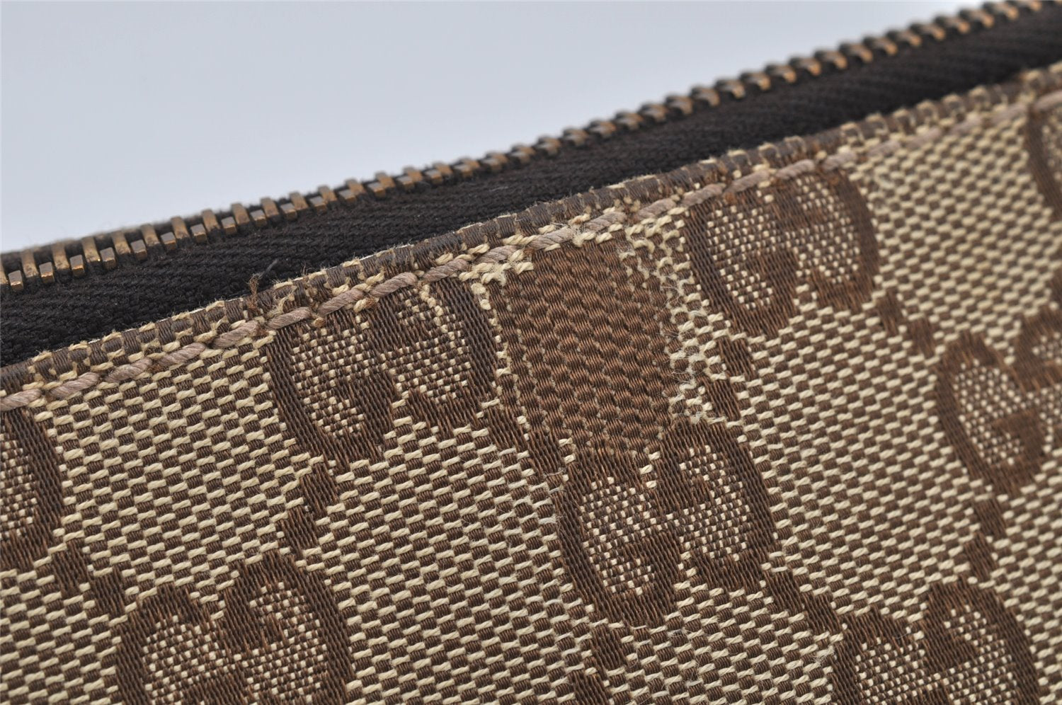 Authentic GUCCI Shoulder Cross Body Bag GG Canvas Leather 114273 Brown 7867J