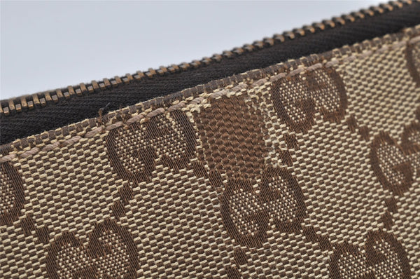 Authentic GUCCI Shoulder Cross Body Bag GG Canvas Leather 114273 Brown 7867J