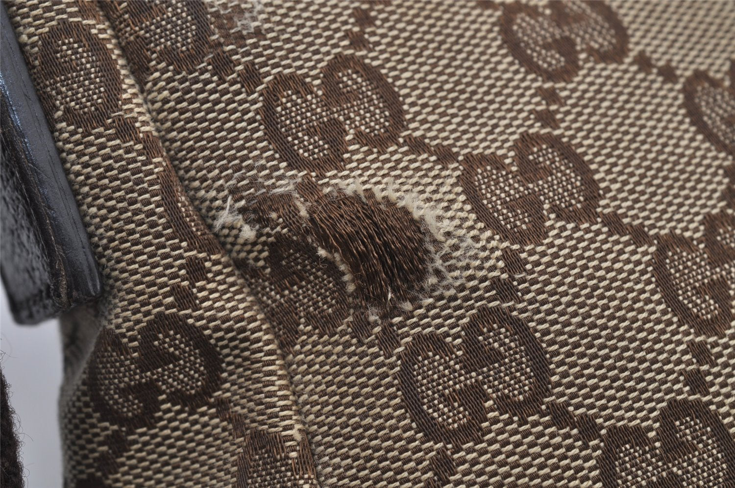 Authentic GUCCI Shoulder Cross Body Bag GG Canvas Leather 114273 Brown 7867J