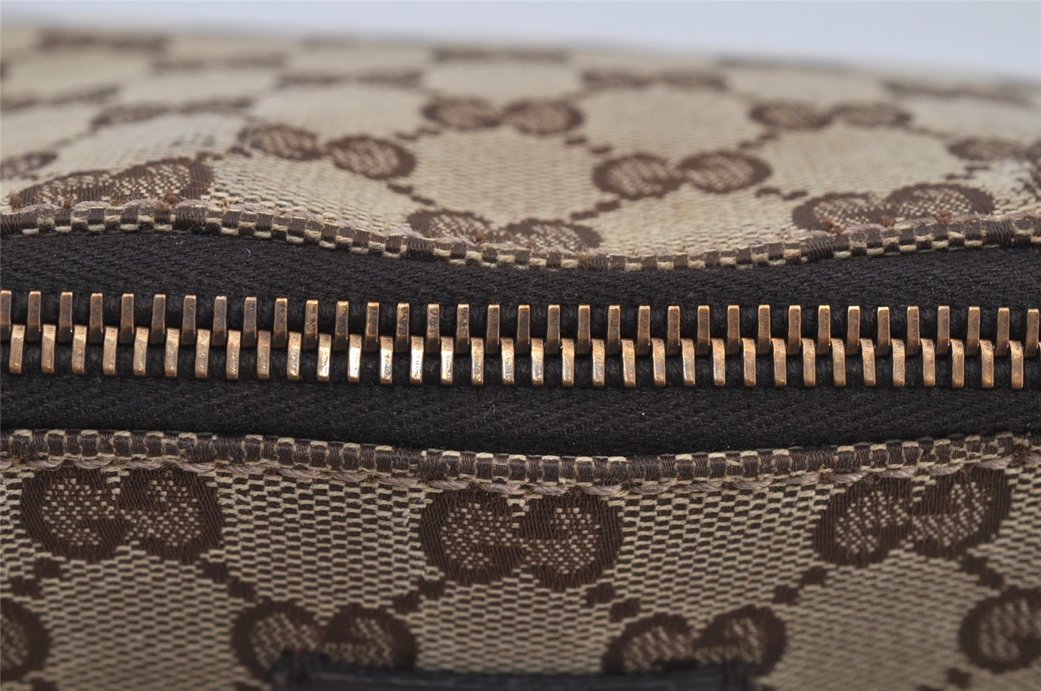 Authentic GUCCI Shoulder Cross Body Bag GG Canvas Leather 114273 Brown 7867J