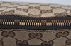 Authentic GUCCI Shoulder Cross Body Bag GG Canvas Leather 114273 Brown 7867J