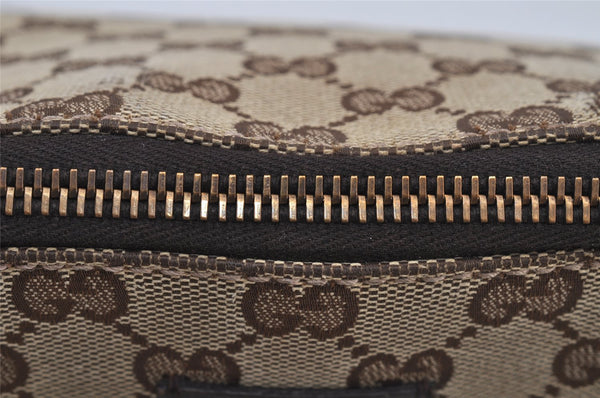 Authentic GUCCI Shoulder Cross Body Bag GG Canvas Leather 114273 Brown 7867J