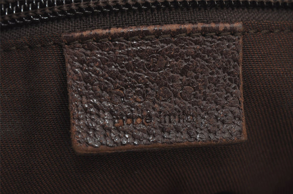 Authentic GUCCI Shoulder Cross Body Bag GG Canvas Leather 114273 Brown 7867J