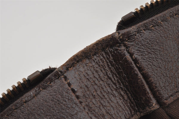 Authentic GUCCI Shoulder Cross Body Bag GG Canvas Leather 114273 Brown 7867J